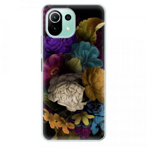 Odolné silikónové puzdro iSaprio - Dark Flowers - Xiaomi Mi 11 Lite