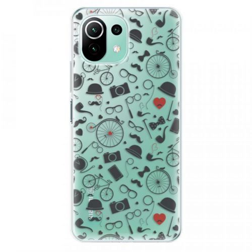 Odolné silikónové puzdro iSaprio - Vintage Pattern 01 - black - Xiaomi Mi 11 Lite