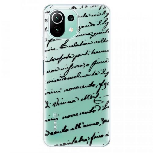 Odolné silikónové puzdro iSaprio - Handwriting 01 - black - Xiaomi Mi 11 Lite