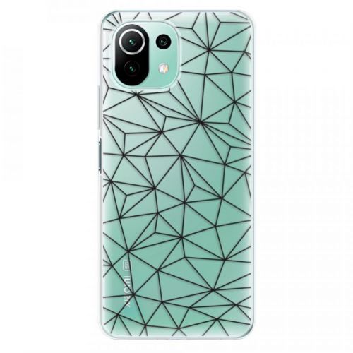 Odolné silikónové puzdro iSaprio - Abstract Triangles 03 - black - Xiaomi Mi 11 Lite