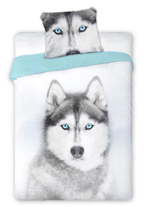 Bavlněné povlečení Wild Husky 160x200 cm