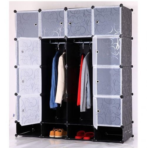 Modulárna šatníková skriňa RODAN TYP 2 čierna Tempo Kondela