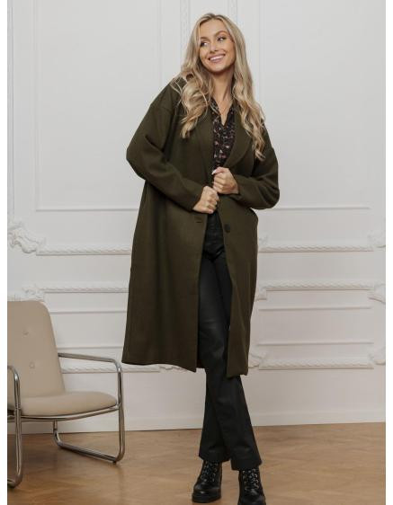 Dámsky kabát CLR036 - tmavozelený
