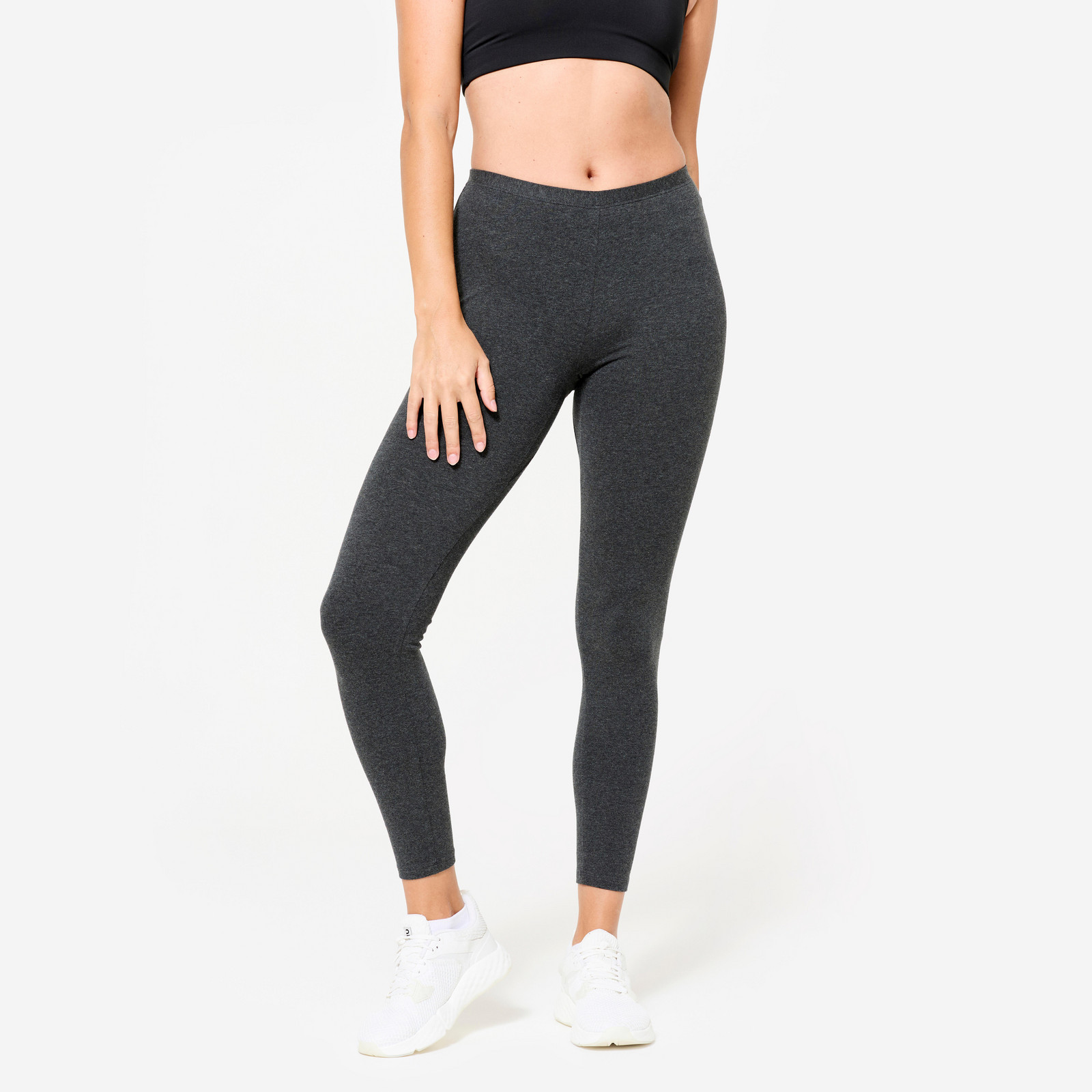 Dámske fitness legíny sivé melírované