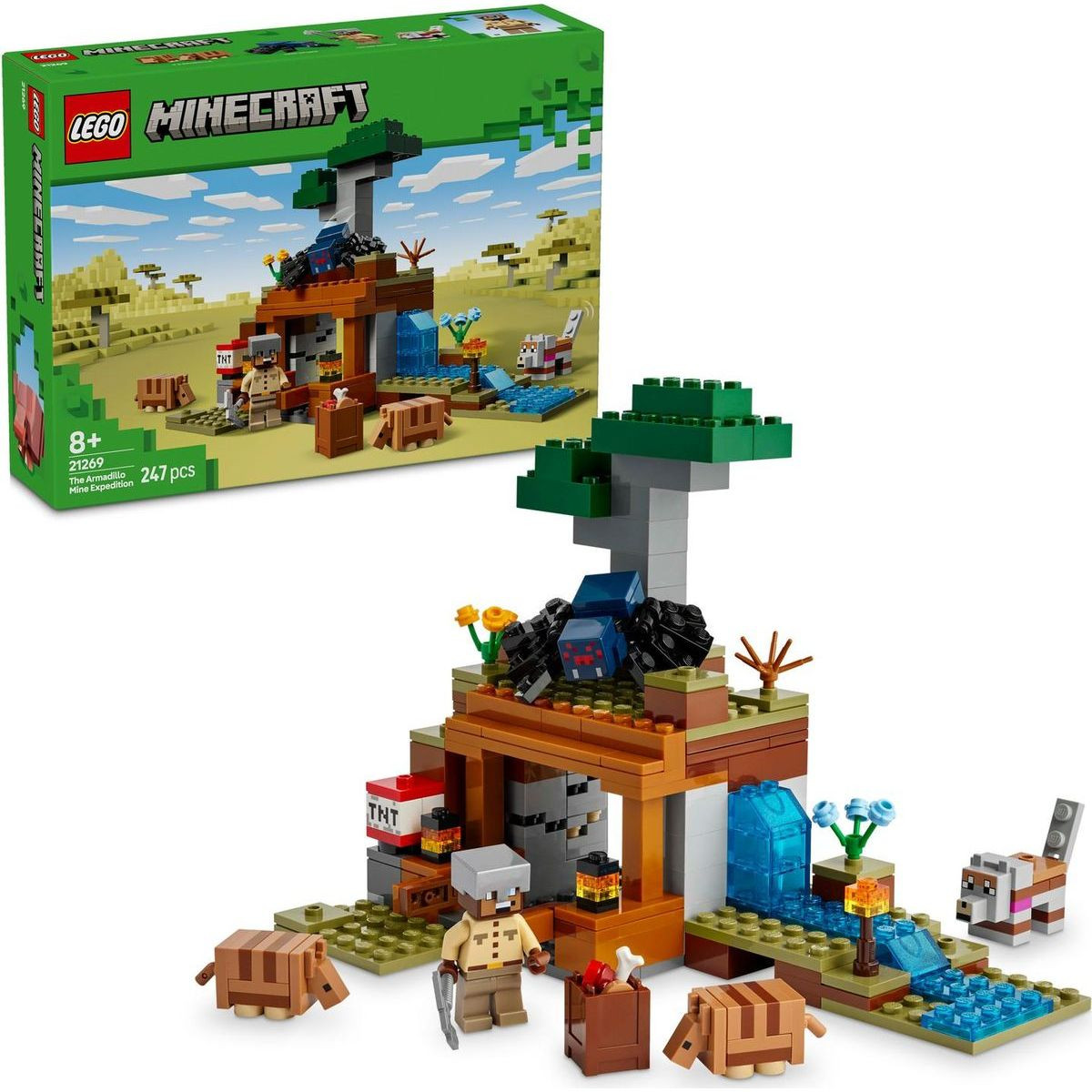 LEGO® Minecraft® 21269 Výprava do bane a pásavec