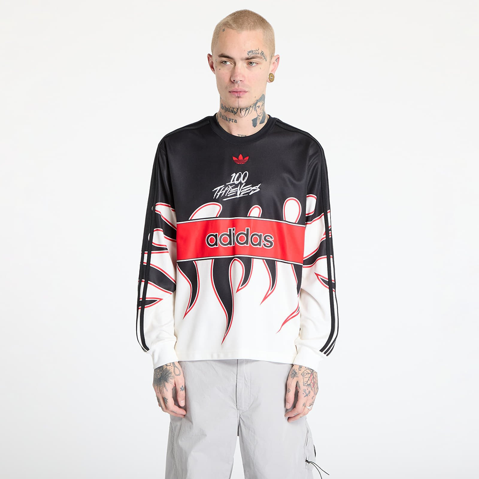 Tričko adidas x 100 Thieves Long Sleeve Tee Multicolor M