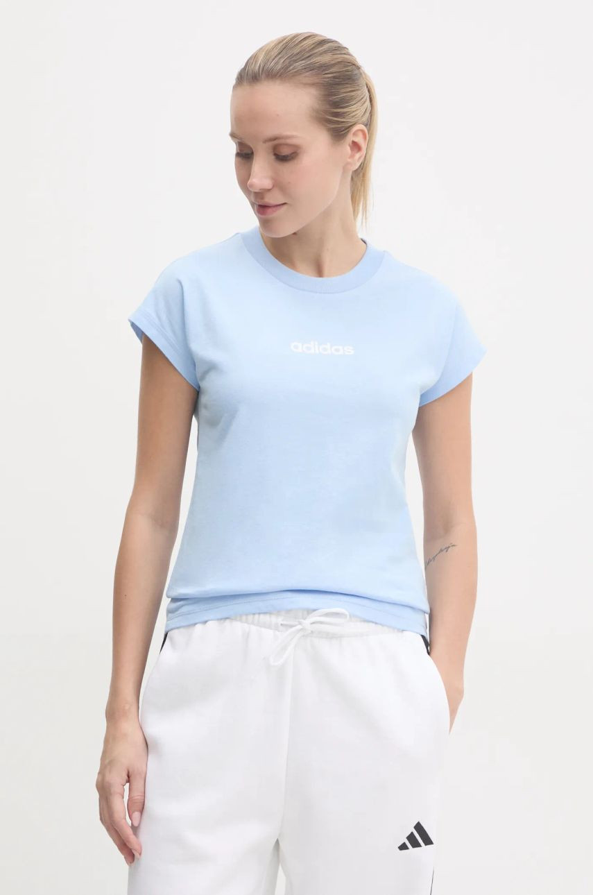 Bavlnené tričko adidas Essentials Linear dámske, JG8660