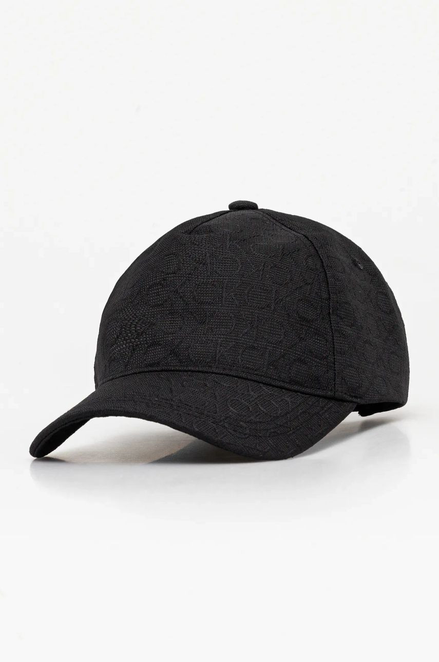 Šiltovka Calvin Klein čierna farba, vzorovaná, K60K612871