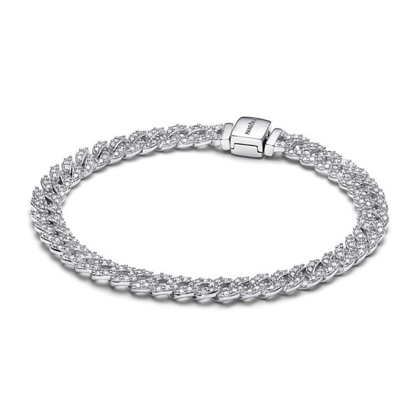 Pandora Strieborný náramok z kubánskej retiazky Timeless 593008C01 20 cm