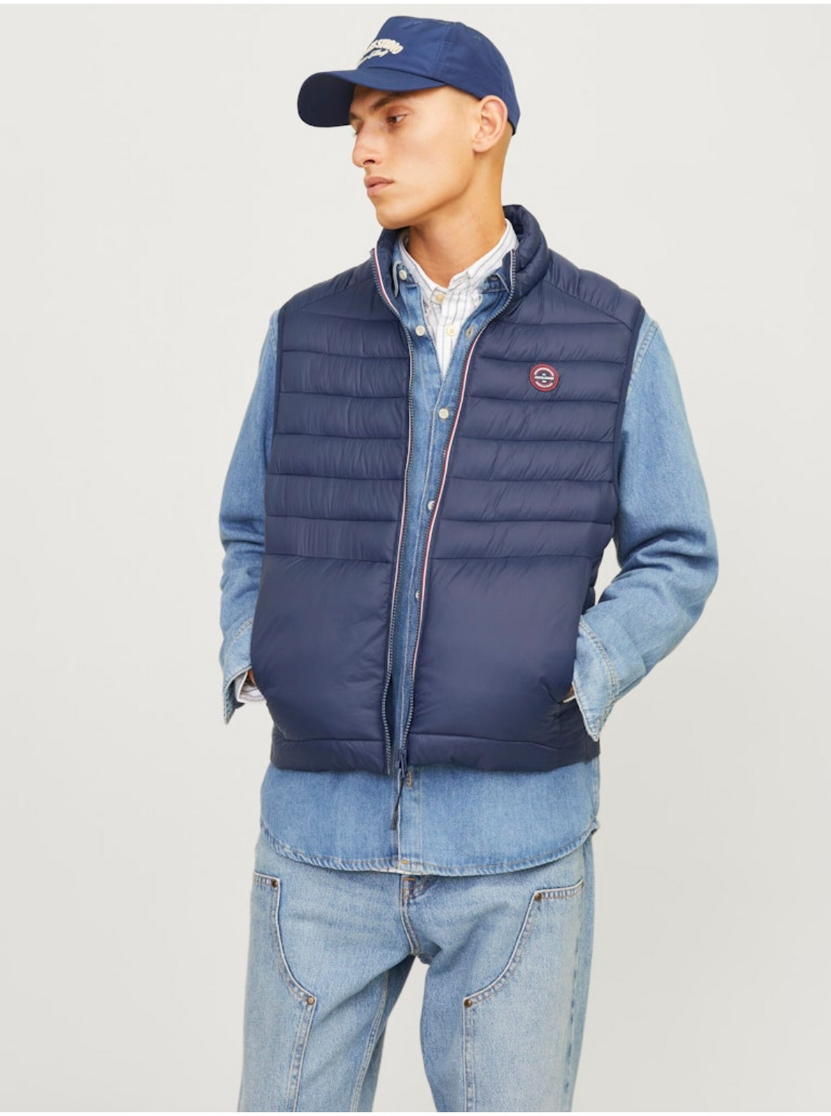 Vesty pre mužov Jack & Jones - modrá