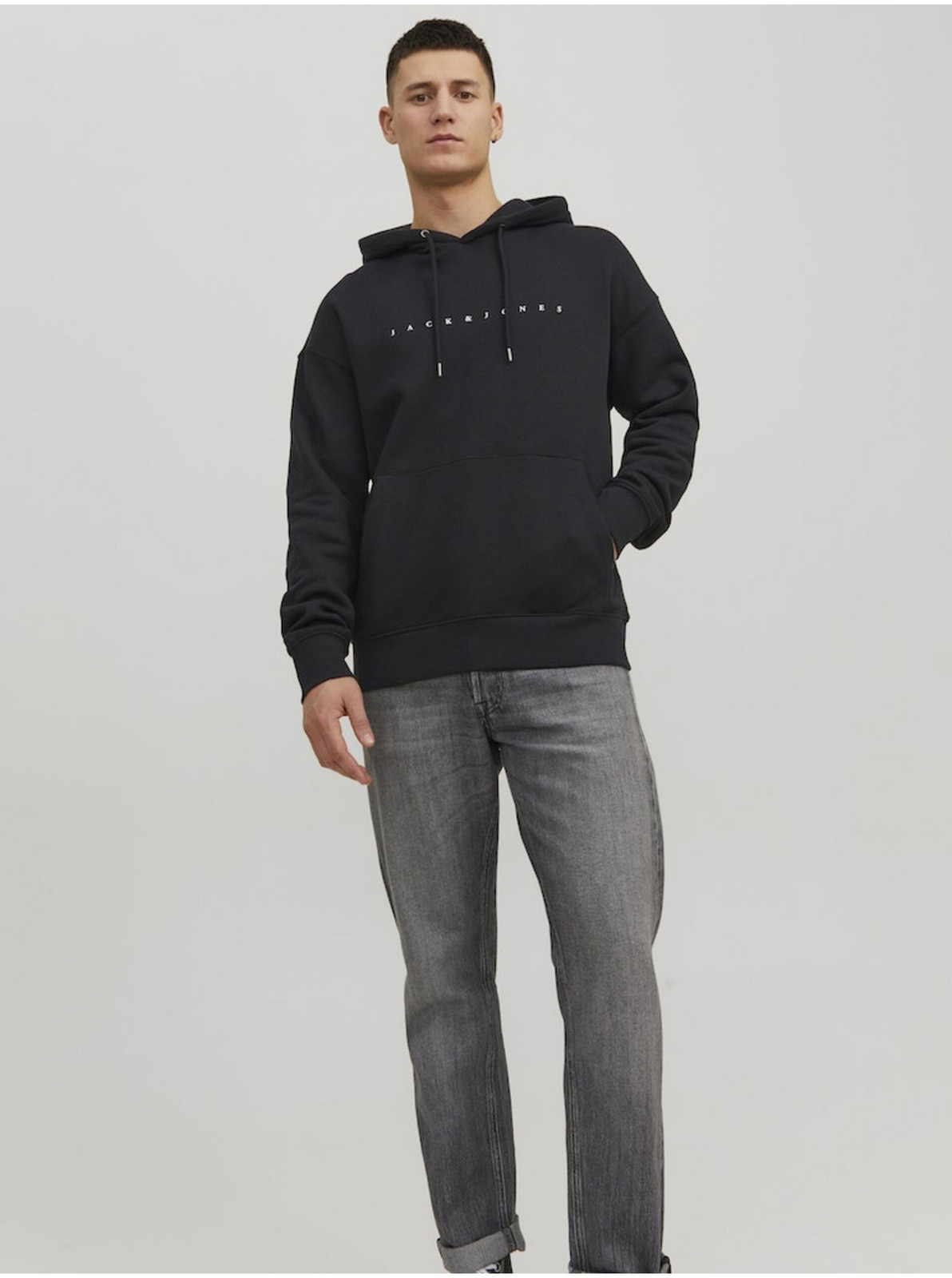 Čierna pánska mikina s kapucňou Jack & Jones Star