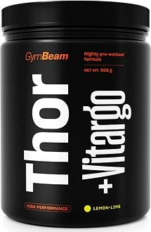 GymBeam Predtréningový stimulant Thor Fuel + Vitargo 600 g, lemon lime