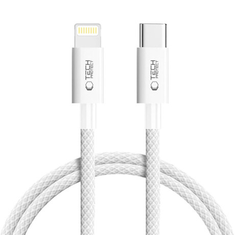 Tech-Protect Ultraboost Lite kábel USB-C / Lightning PD 27W / 3A 1m, sivý