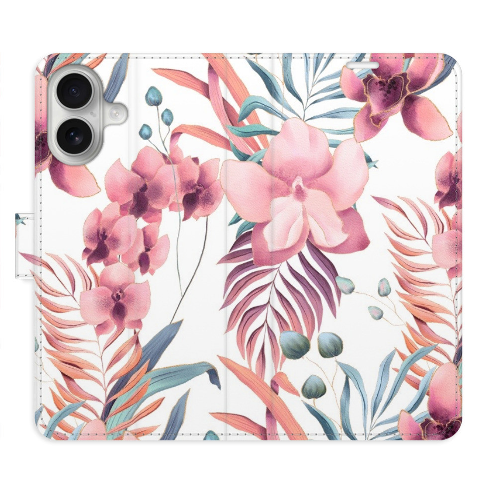 Flipové puzdro iSaprio - Pink Flowers 02 - iPhone 16