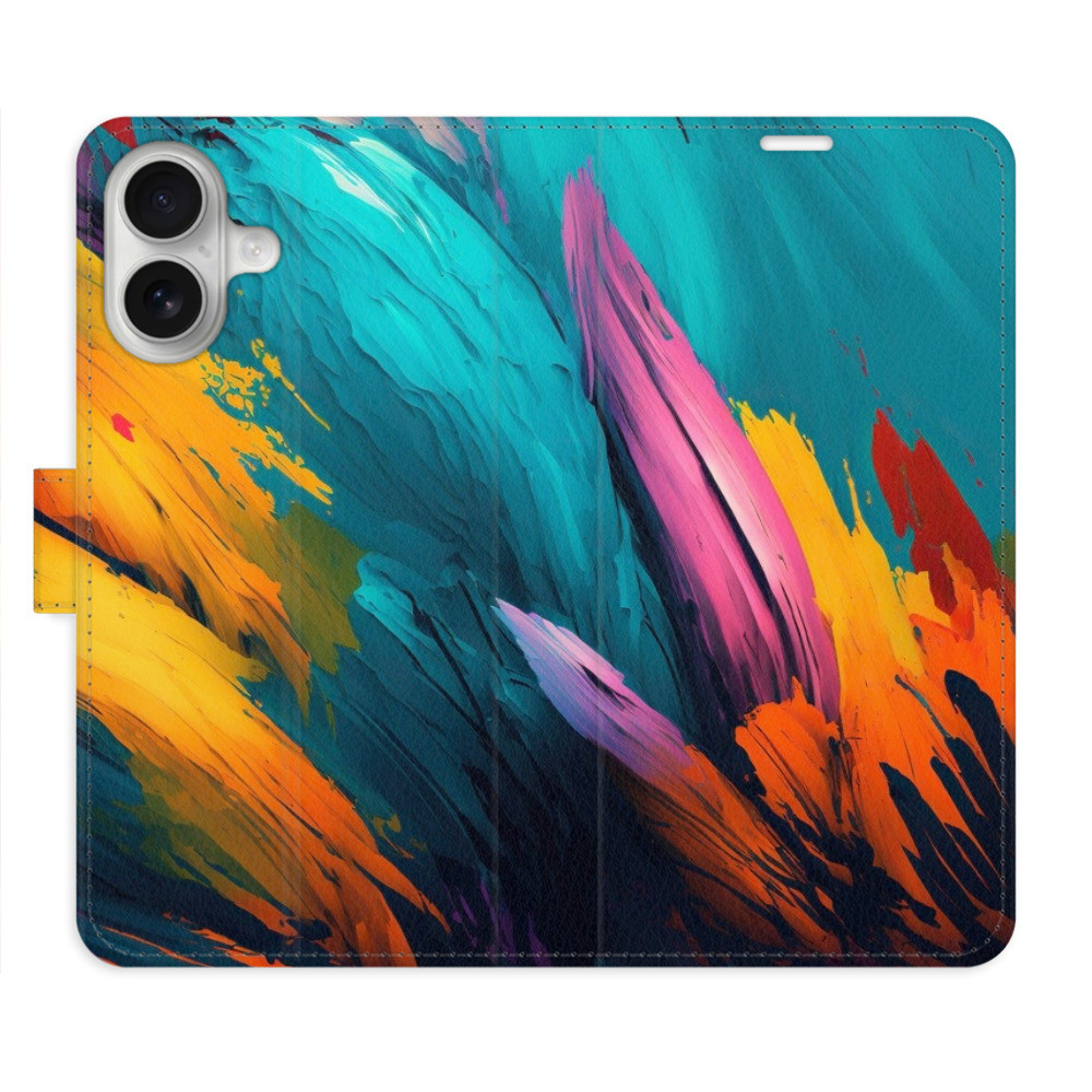 Flipové puzdro iSaprio - Orange Paint 02 - iPhone 16