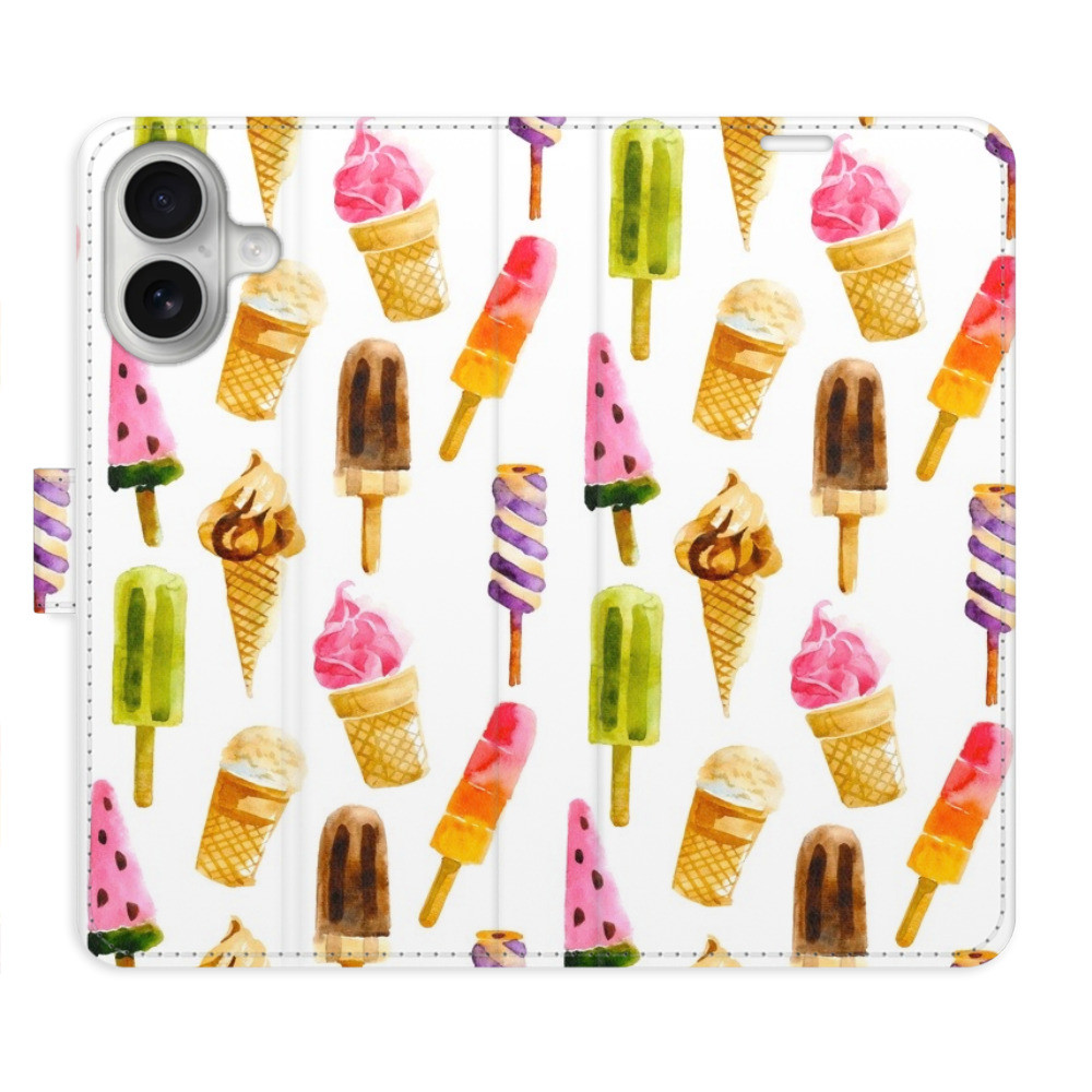 Flipové puzdro iSaprio - Ice Cream Pattern - iPhone 16