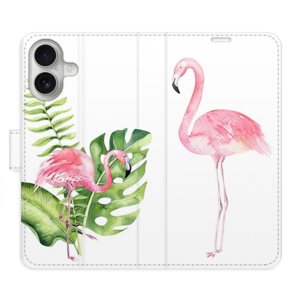 Flipové puzdro iSaprio - Flamingos - iPhone 16