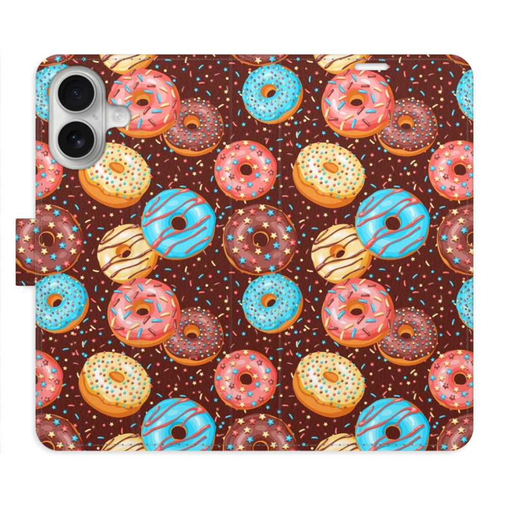 Flipové puzdro iSaprio - Donuts Pattern - iPhone 16