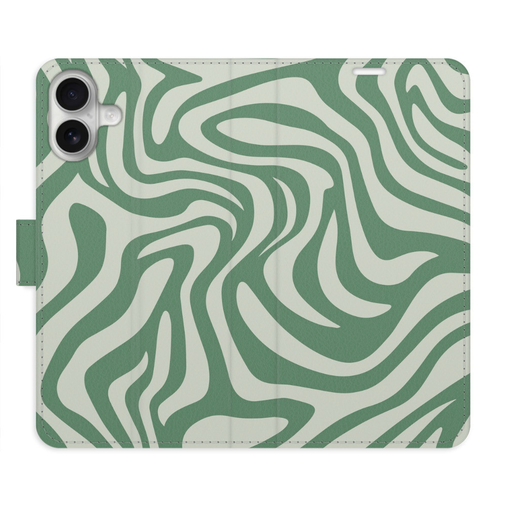 Flipové puzdro iSaprio - Zebra Green 02 - iPhone 16 Plus