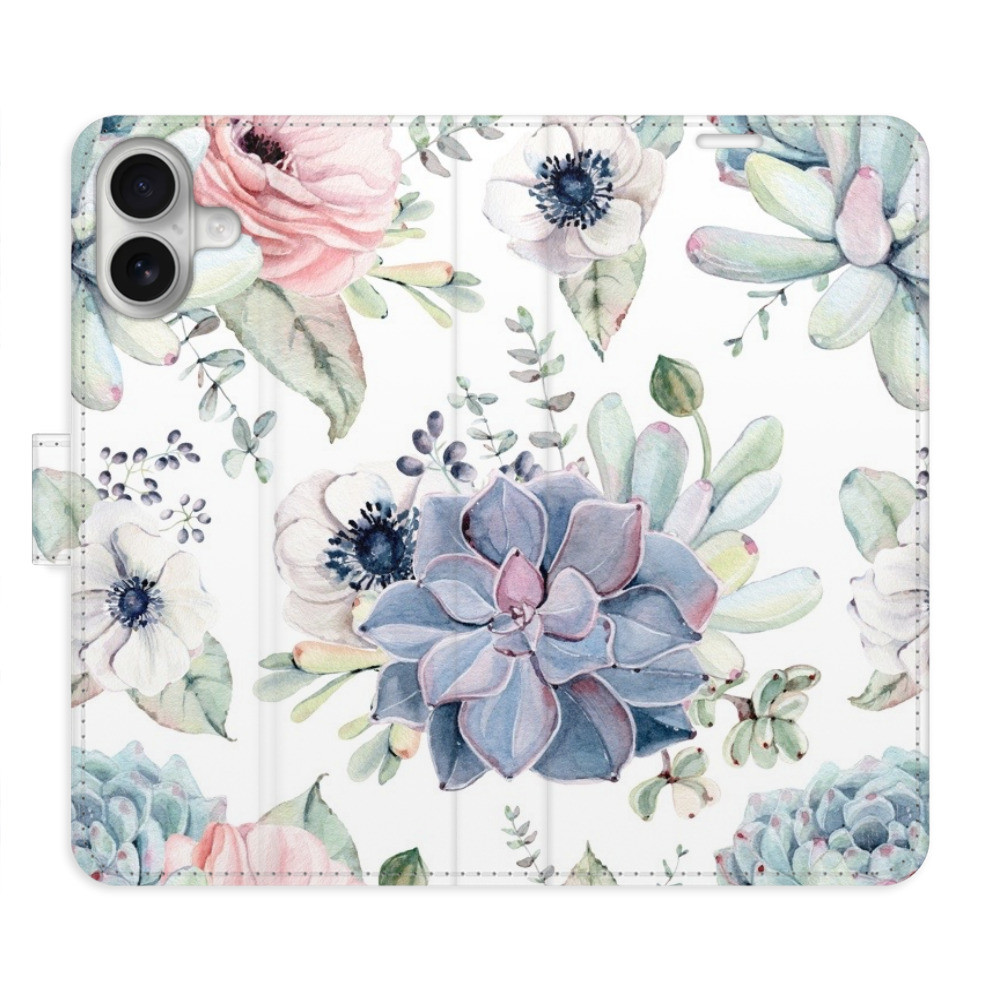 Flipové puzdro iSaprio - Succulents - iPhone 16 Plus