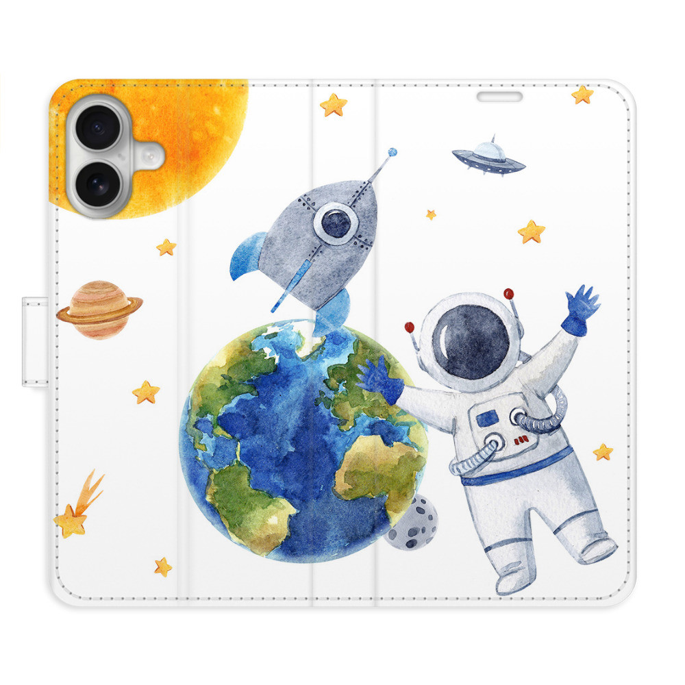 Flipové puzdro iSaprio - Space 06 - iPhone 16 Plus