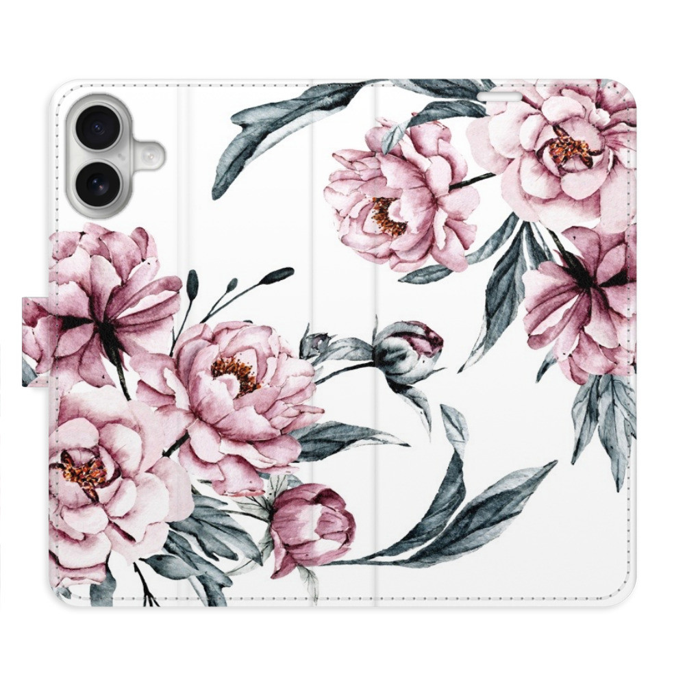 Flipové puzdro iSaprio - Pink Flowers - iPhone 16 Plus