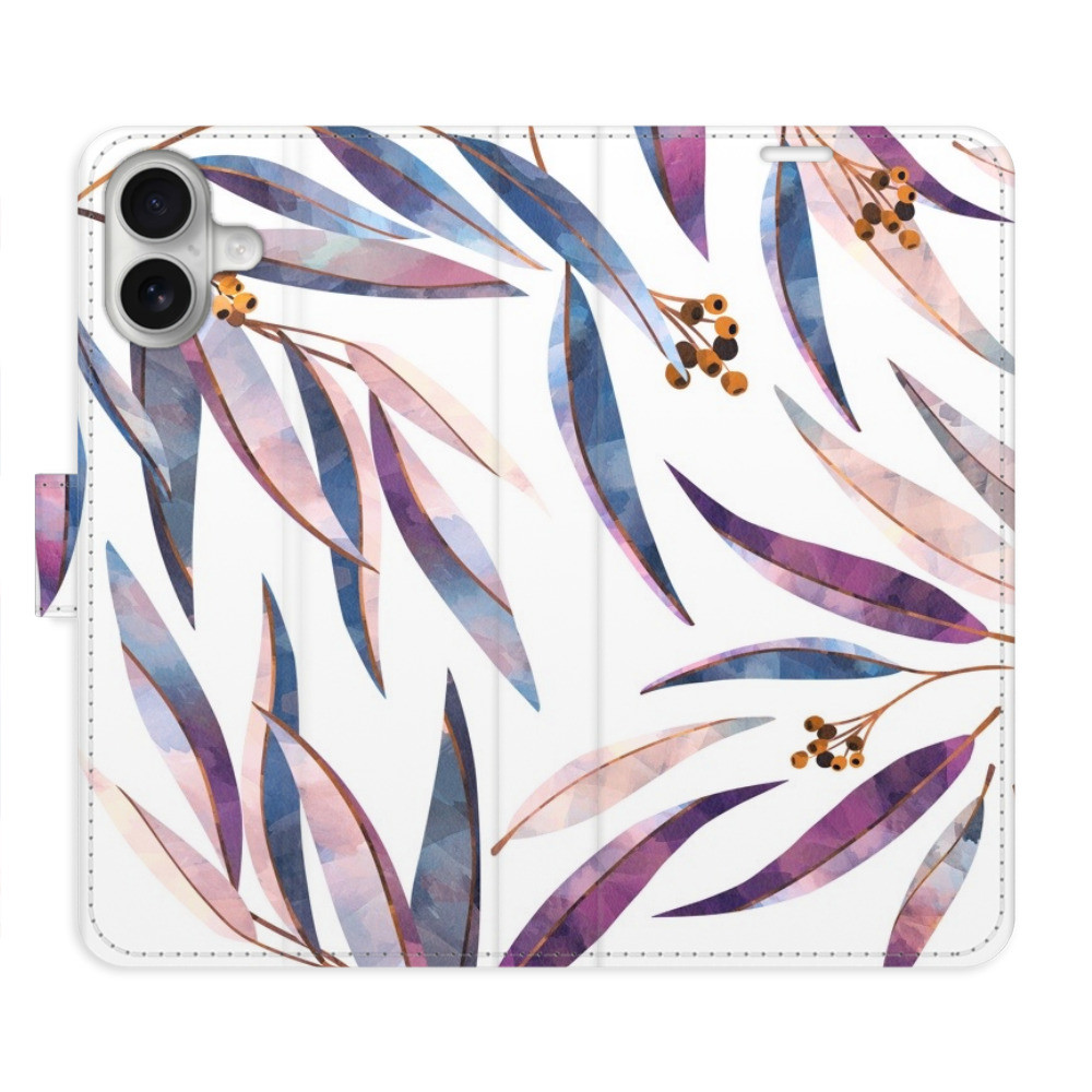 Flipové puzdro iSaprio - Ornamental Leaves - iPhone 16 Plus