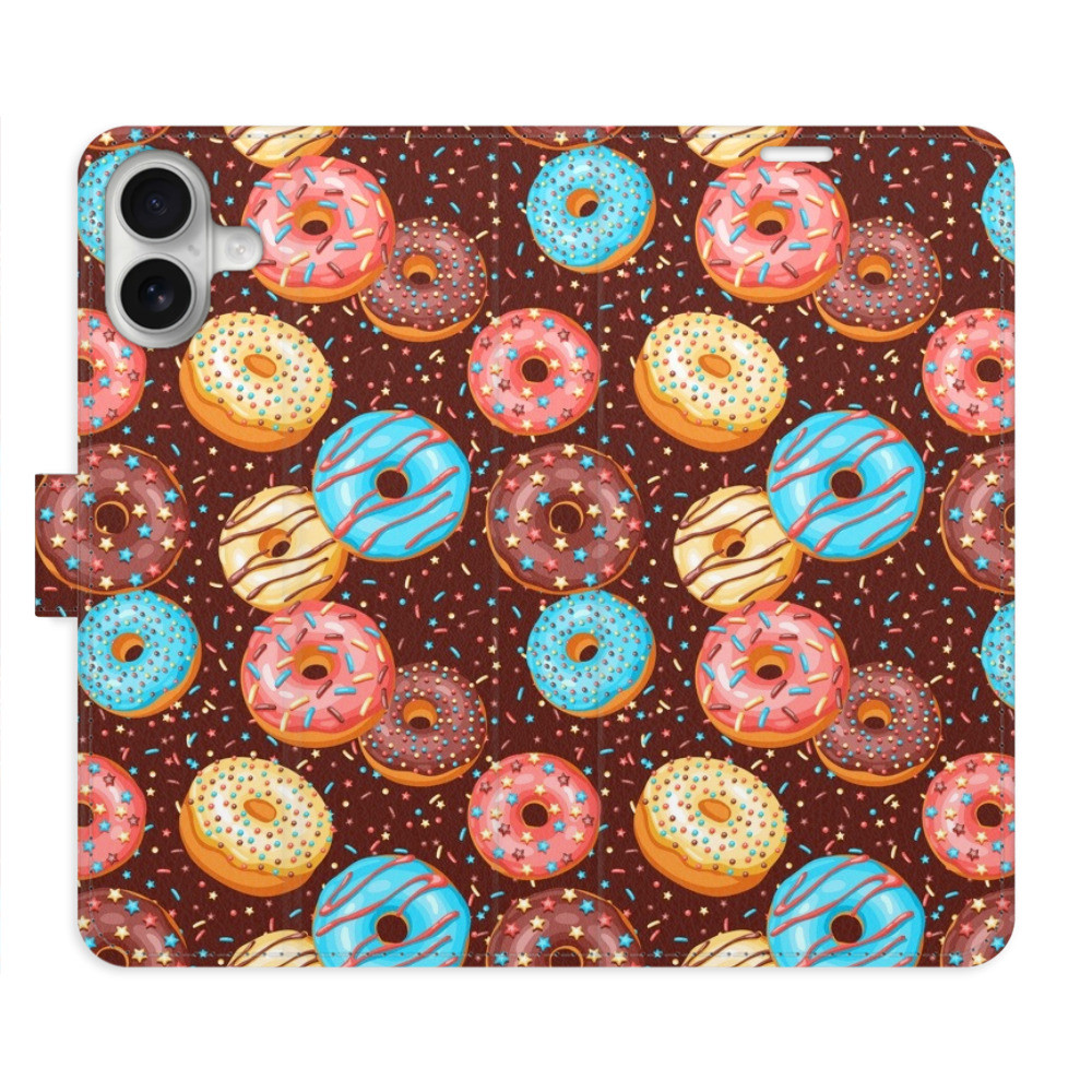 Flipové puzdro iSaprio - Donuts Pattern - iPhone 16 Plus