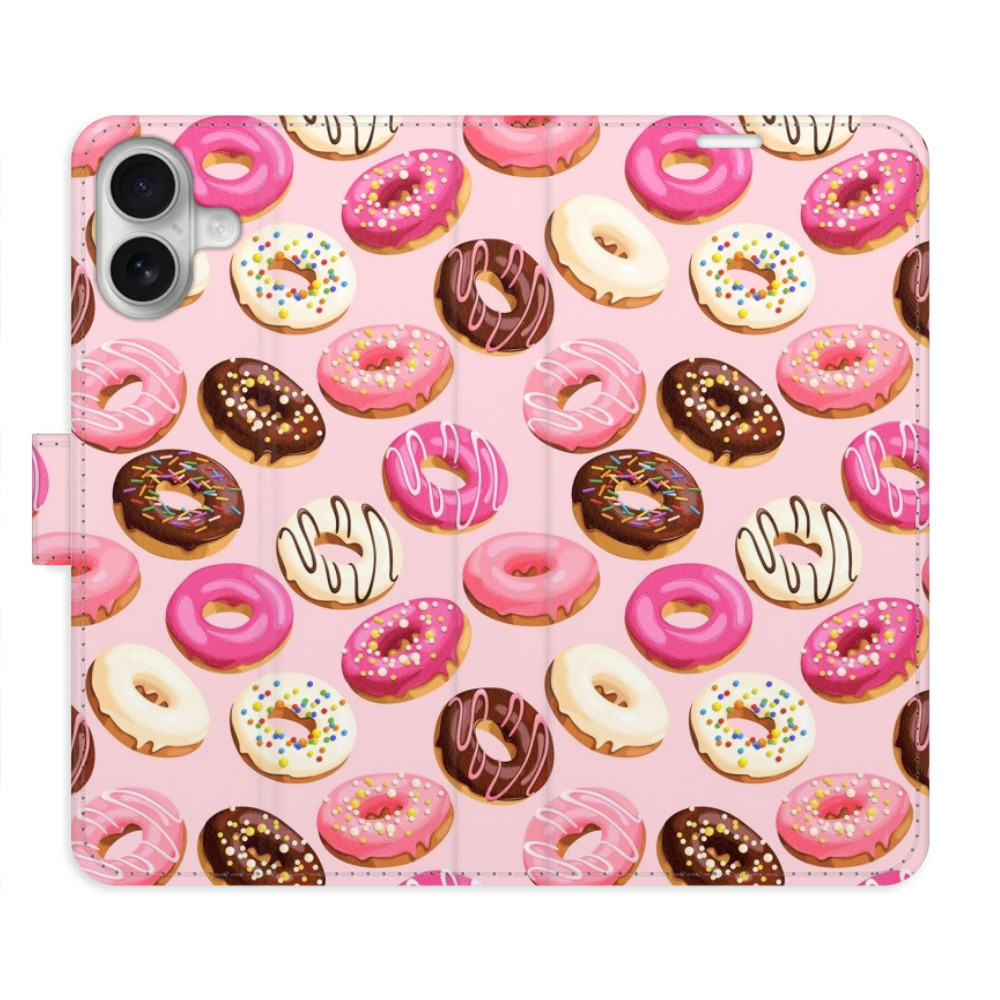 Flipové puzdro iSaprio - Donuts Pattern 03 - iPhone 16 Plus