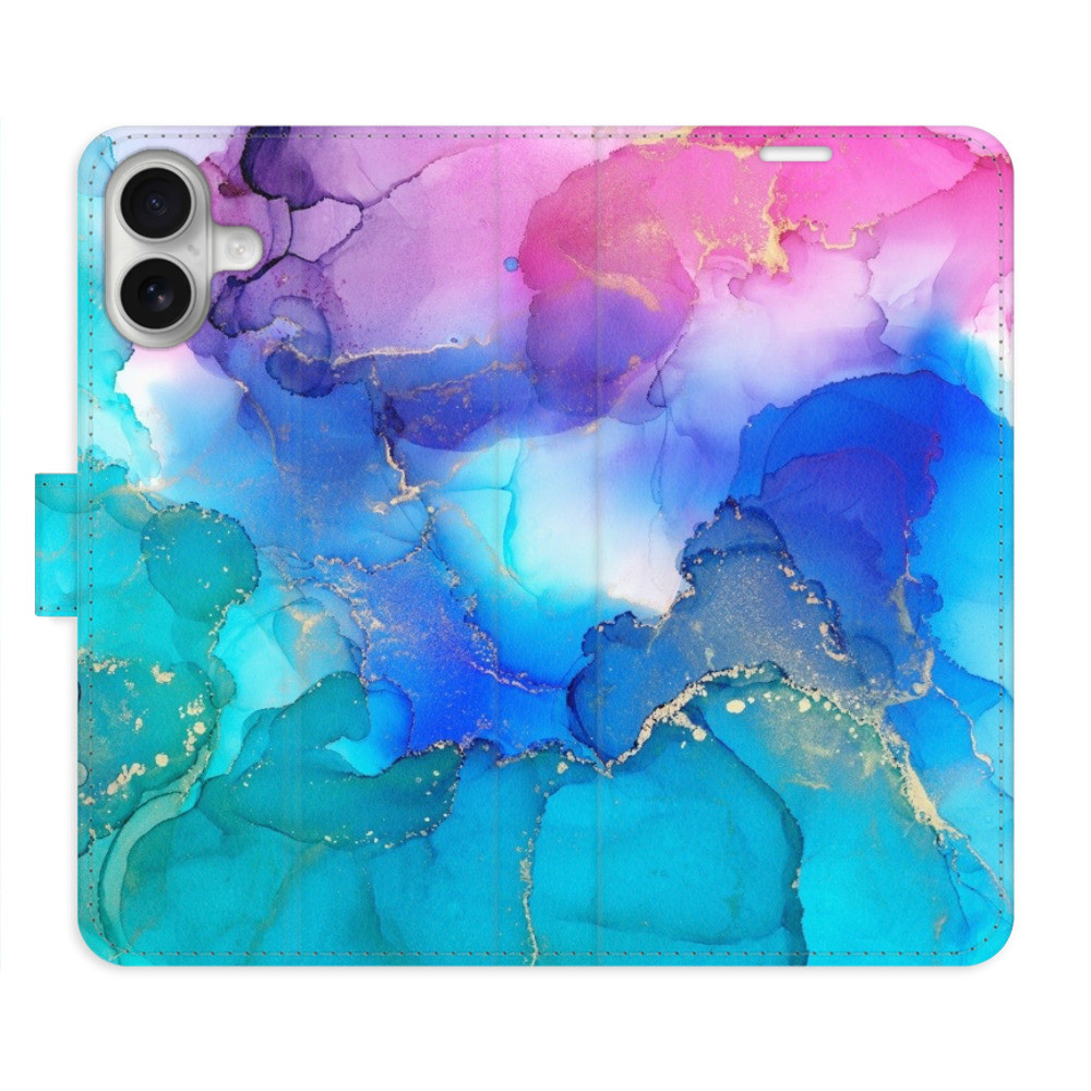 Flipové puzdro iSaprio - BluePink Paint - iPhone 16 Plus