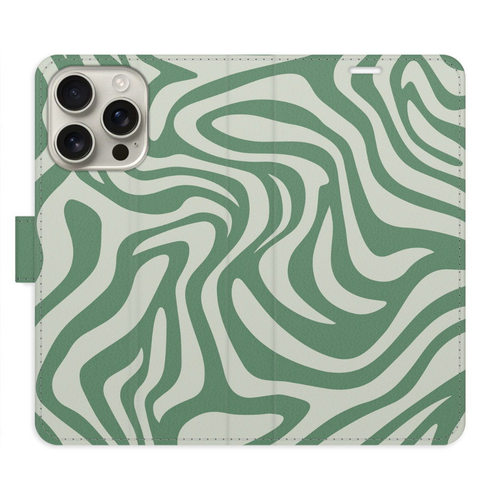 Flipové puzdro iSaprio - Zebra Green 02 - iPhone 16 Pro