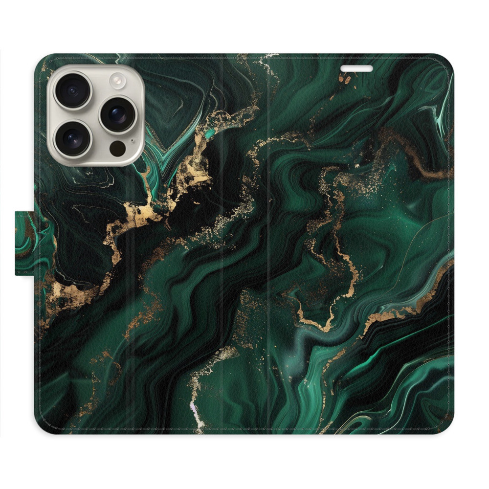 Flipové puzdro iSaprio - Emerald 02 - iPhone 16 Pro
