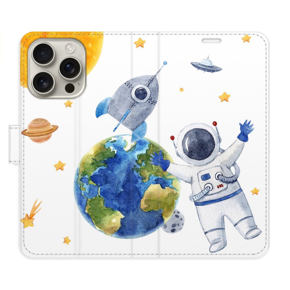 Flipové puzdro iSaprio - Space 06 - iPhone 16 Pro