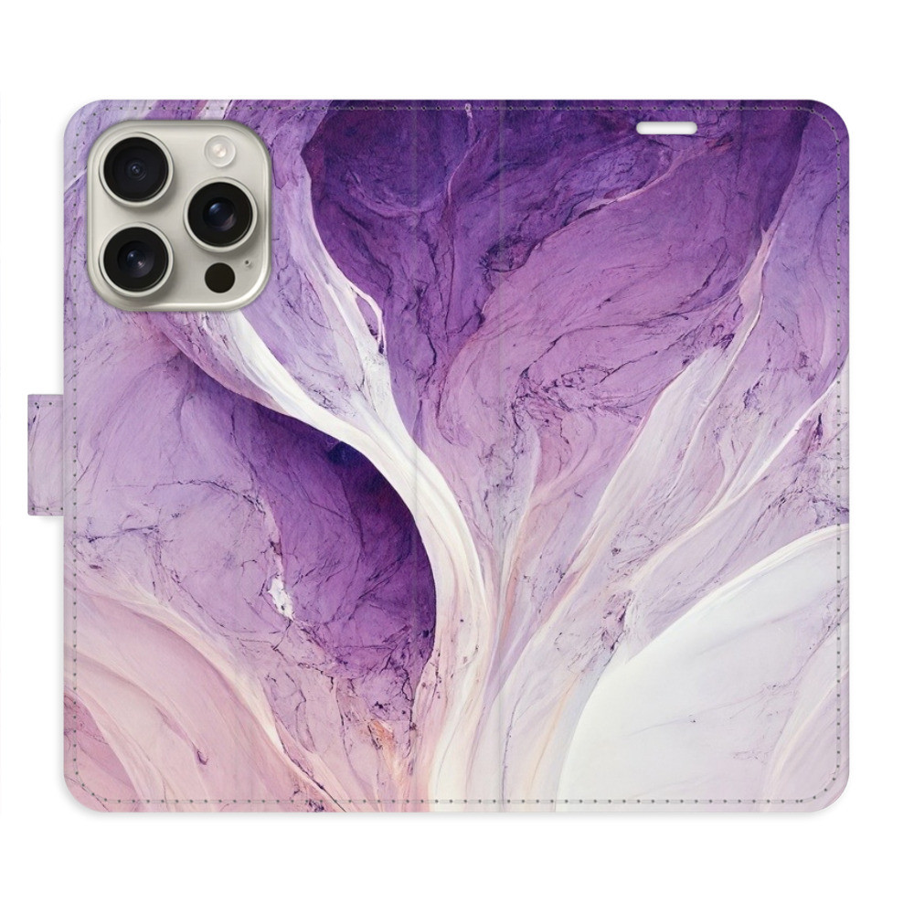 Flipové puzdro iSaprio - Purple Paint - iPhone 16 Pro