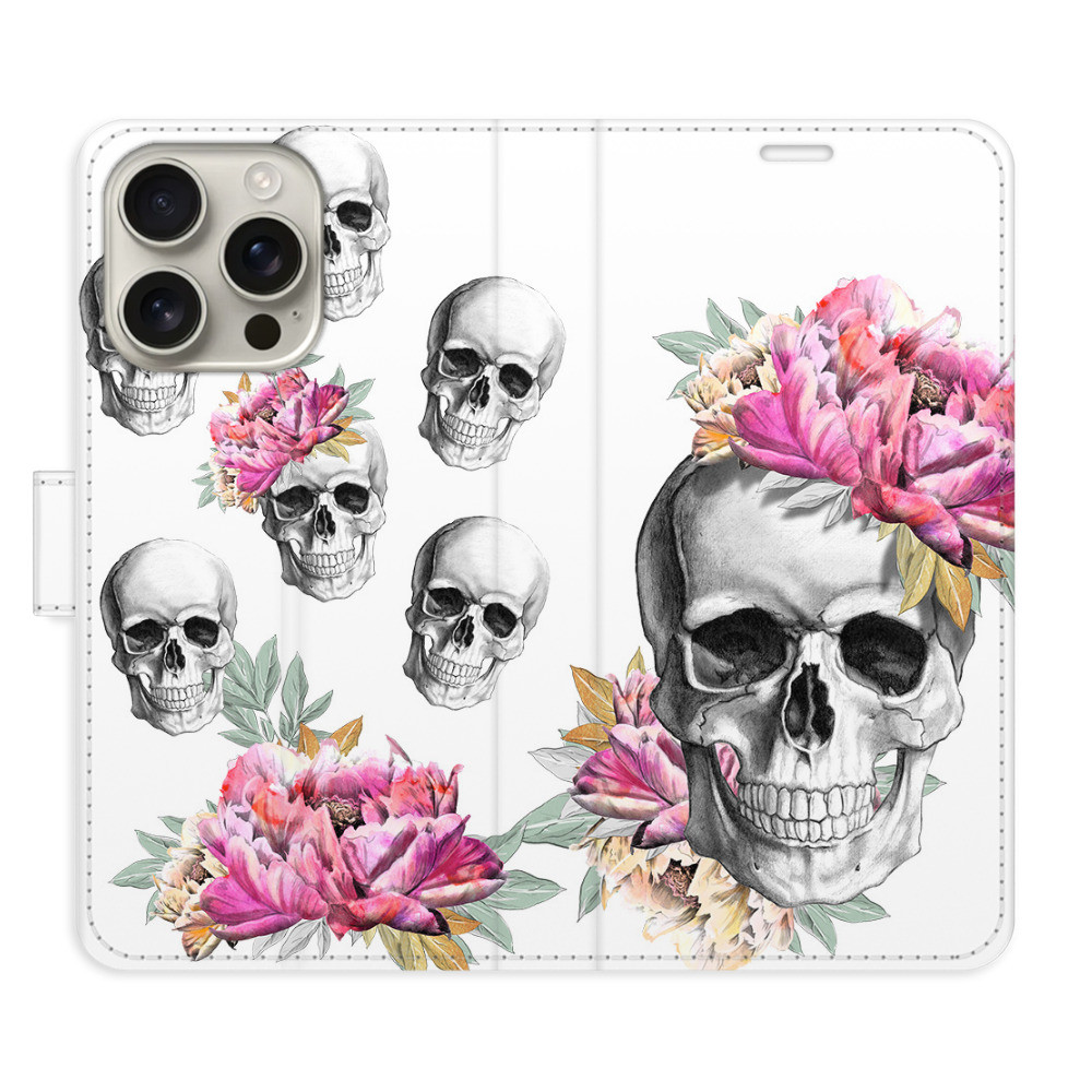 Flipové puzdro iSaprio - Crazy Skull - iPhone 16 Pro