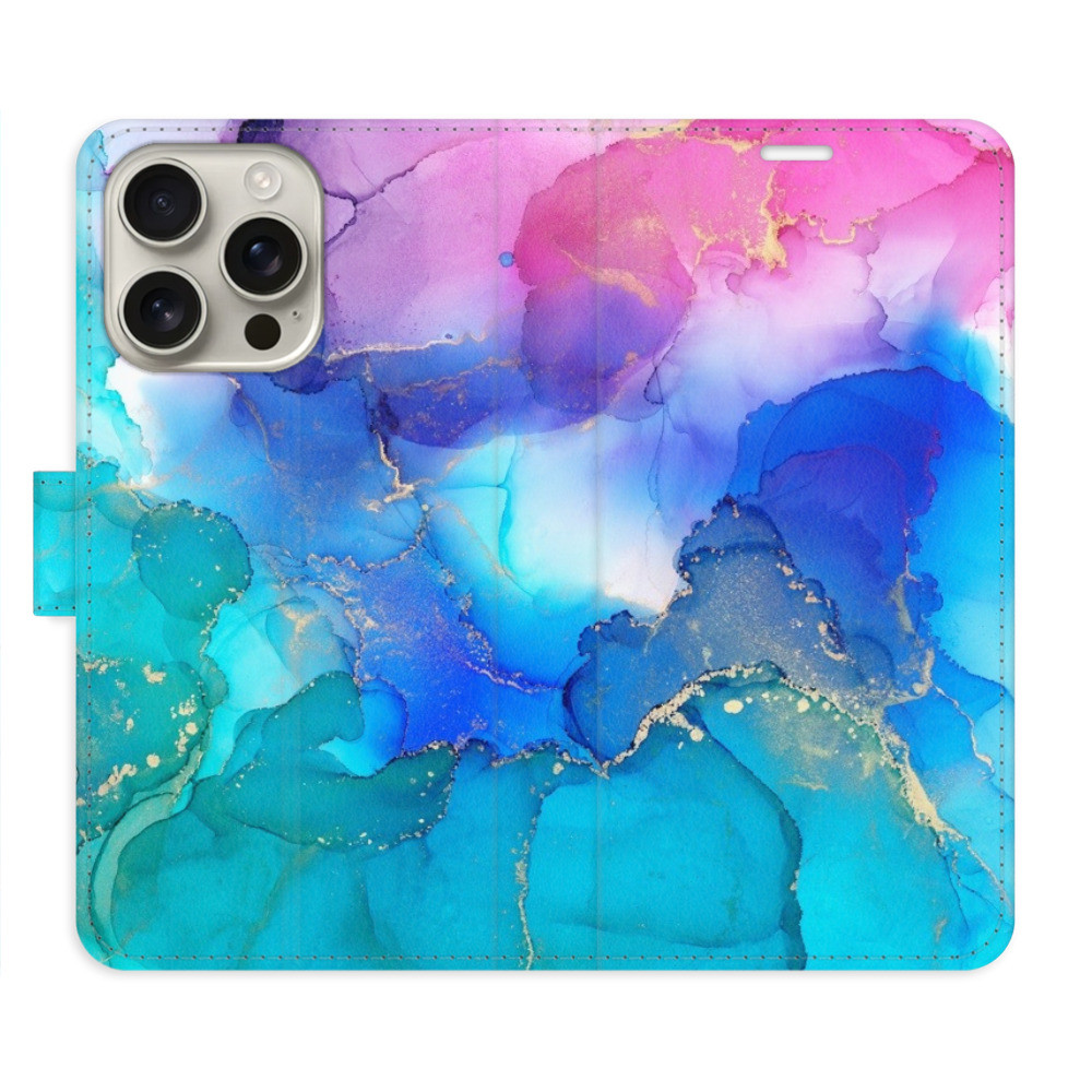 Flipové puzdro iSaprio - BluePink Paint - iPhone 16 Pro