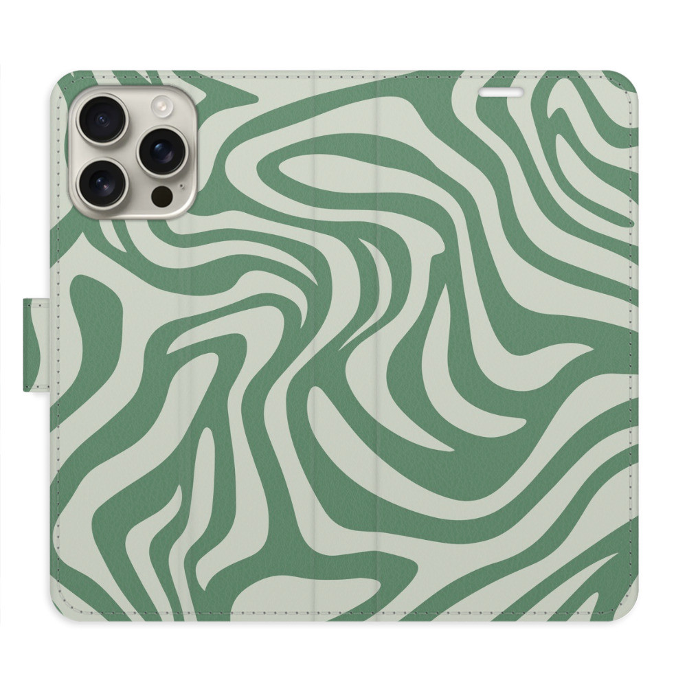 Flipové puzdro iSaprio - Zebra Green 02 - iPhone 16 Pro Max