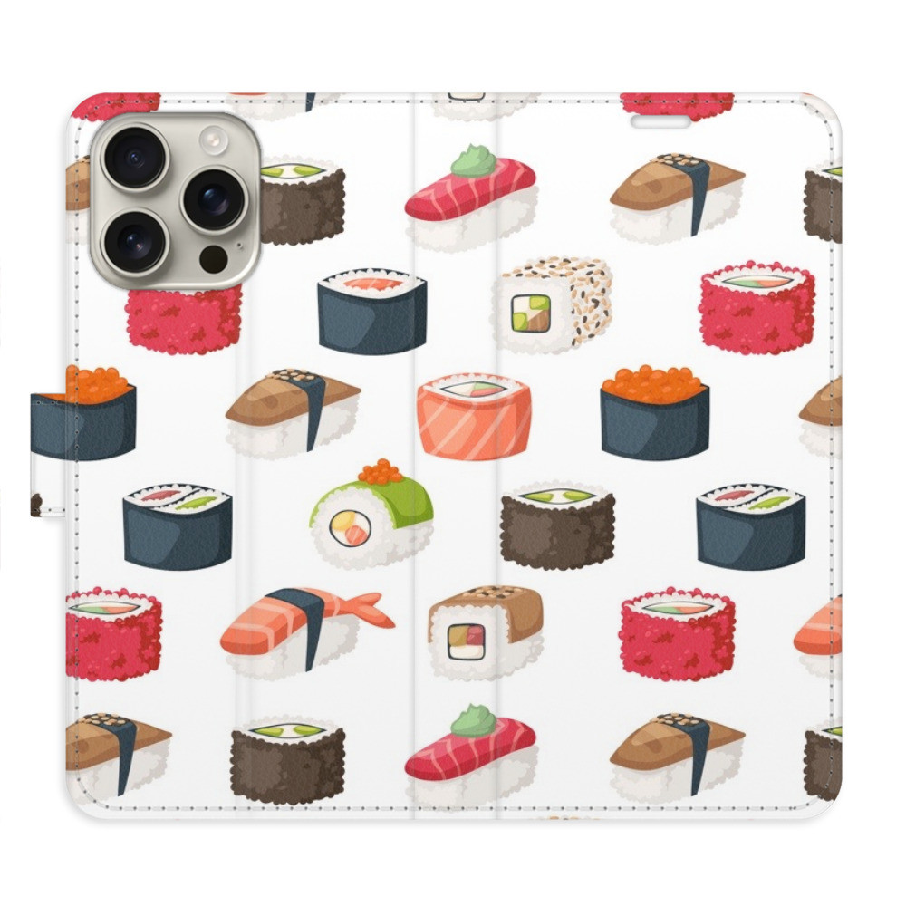 Flipové puzdro iSaprio - Sushi Pattern 02 - iPhone 16 Pro Max