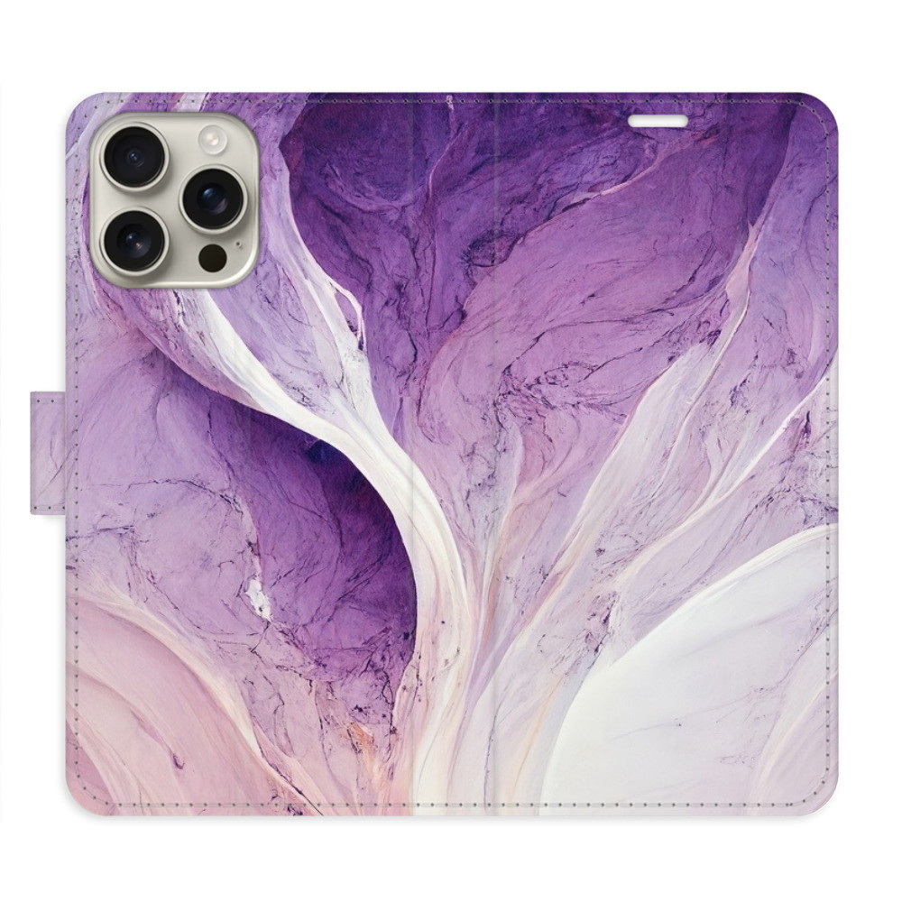 Flipové puzdro iSaprio - Purple Paint - iPhone 16 Pro Max