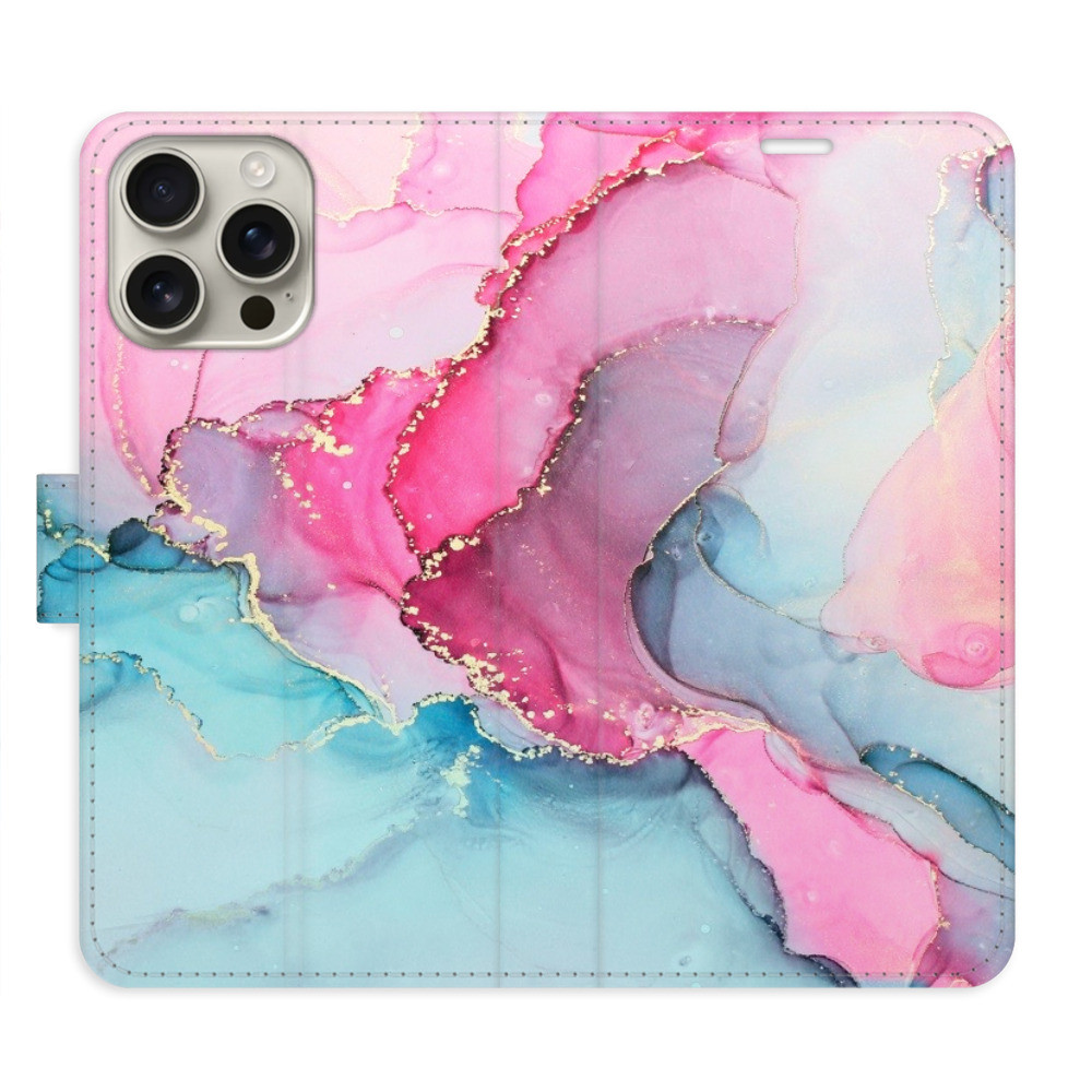 Flipové puzdro iSaprio - PinkBlue Marble - iPhone 16 Pro Max