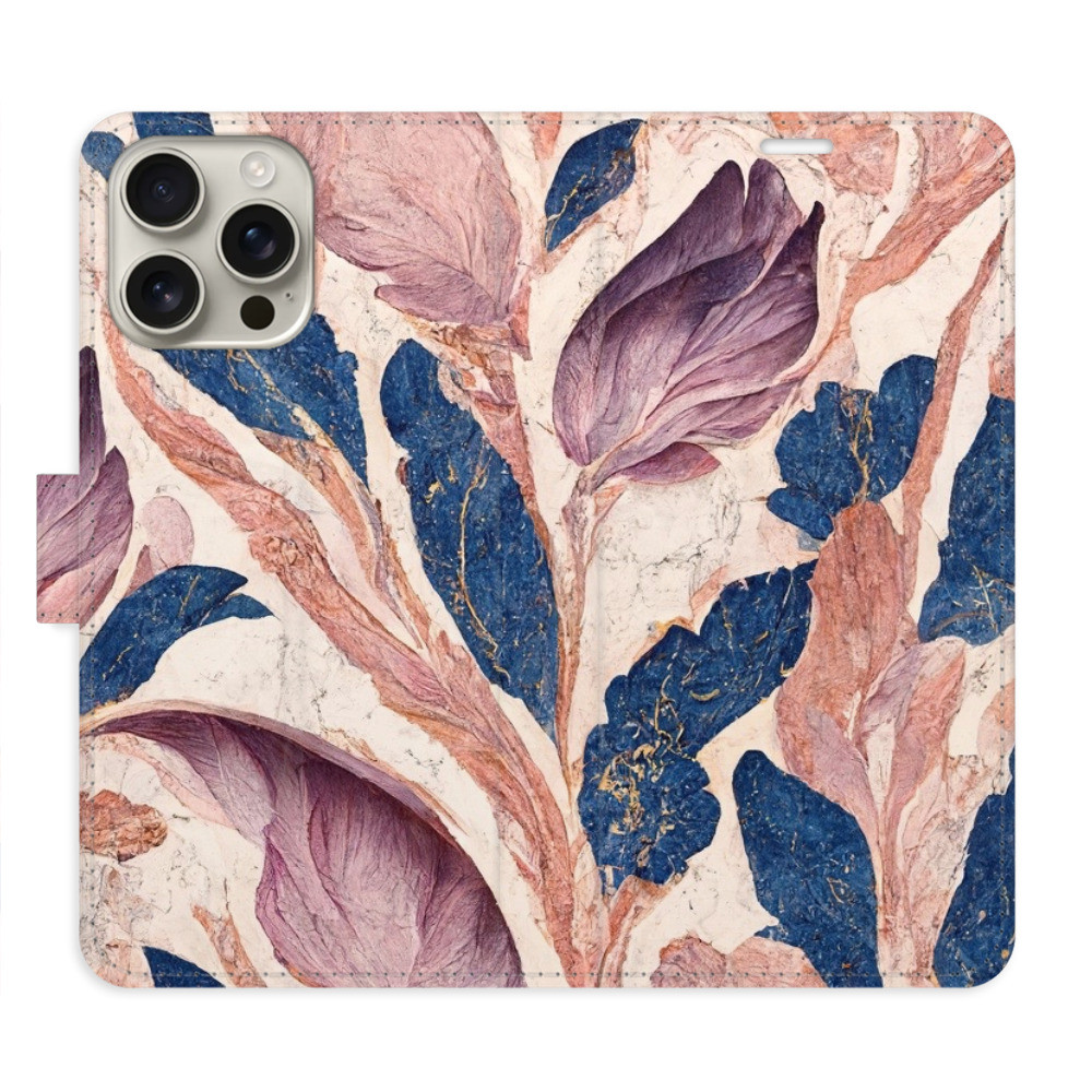 Flipové puzdro iSaprio - Old Leaves 02 - iPhone 16 Pro Max