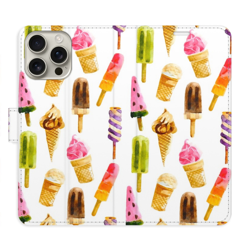 Flipové puzdro iSaprio - Ice Cream Pattern - iPhone 16 Pro Max