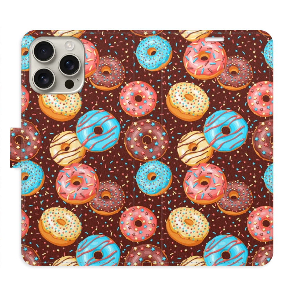 Flipové puzdro iSaprio - Donuts Pattern - iPhone 16 Pro Max