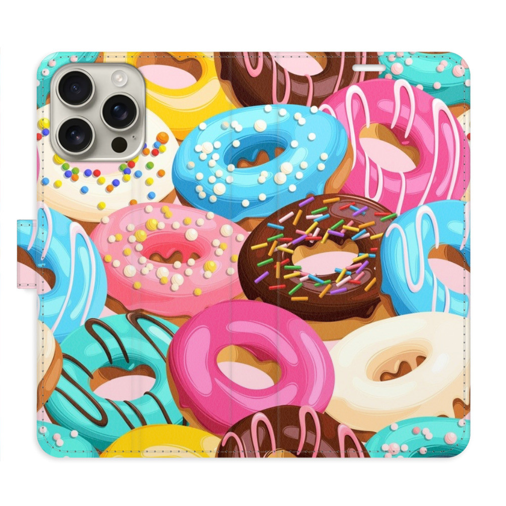Flipové puzdro iSaprio - Donuts Pattern 02 - iPhone 16 Pro Max
