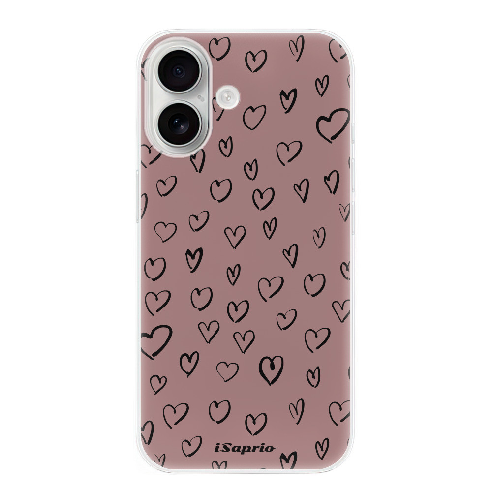 Odolné silikónové puzdro iSaprio - Heart Dark - iPhone 16