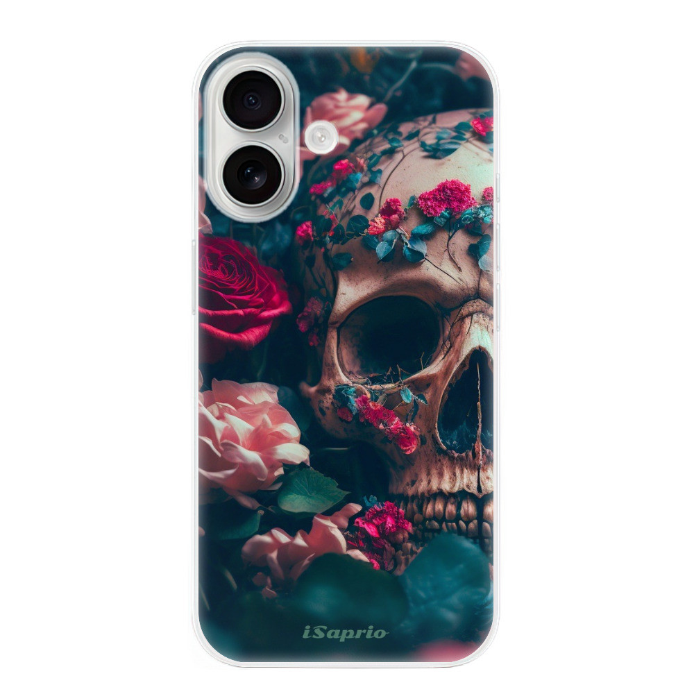 Odolné silikónové puzdro iSaprio - Skull in Roses - iPhone 16