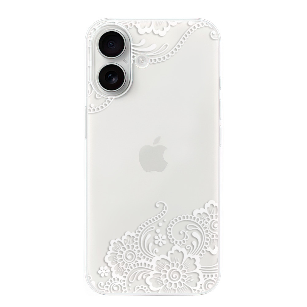 Odolné silikónové puzdro iSaprio - White Lace 02 - iPhone 16