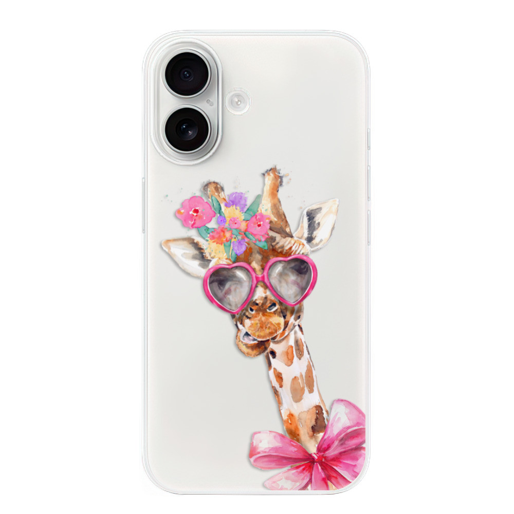 Odolné silikónové puzdro iSaprio - Lady Giraffe - iPhone 16