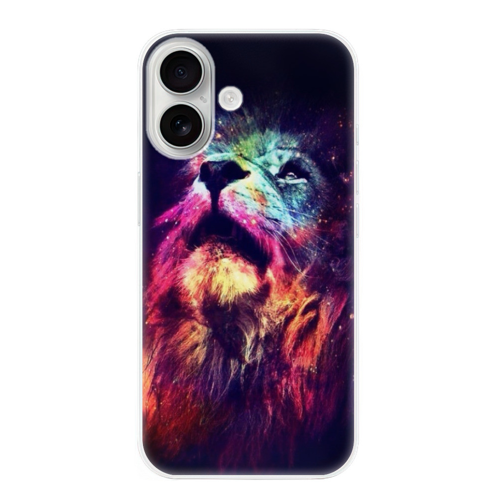 Odolné silikónové puzdro iSaprio - Lion in Colors - iPhone 16