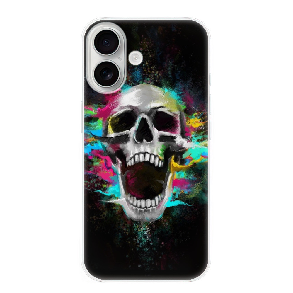 Odolné silikónové puzdro iSaprio - Skull in Colors - iPhone 16